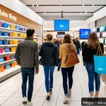 Home 19 감정 기반의 할인 효과 - A vibrant Dutch shopping scene inside a modern retail store during a limited-time flash sale event. ...